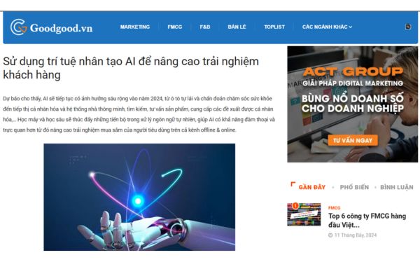 Goodgood website phân tích thị trường và hành vi người tiêu dùng