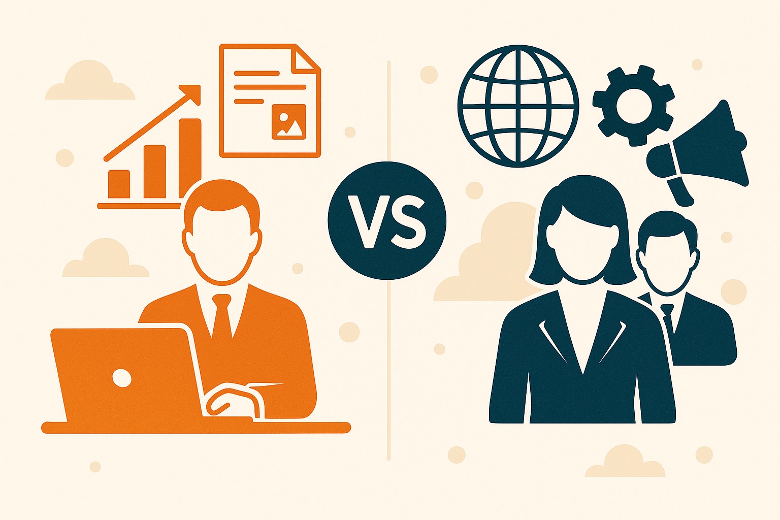 So sánh marketing in-house với marketing thuê ngoài