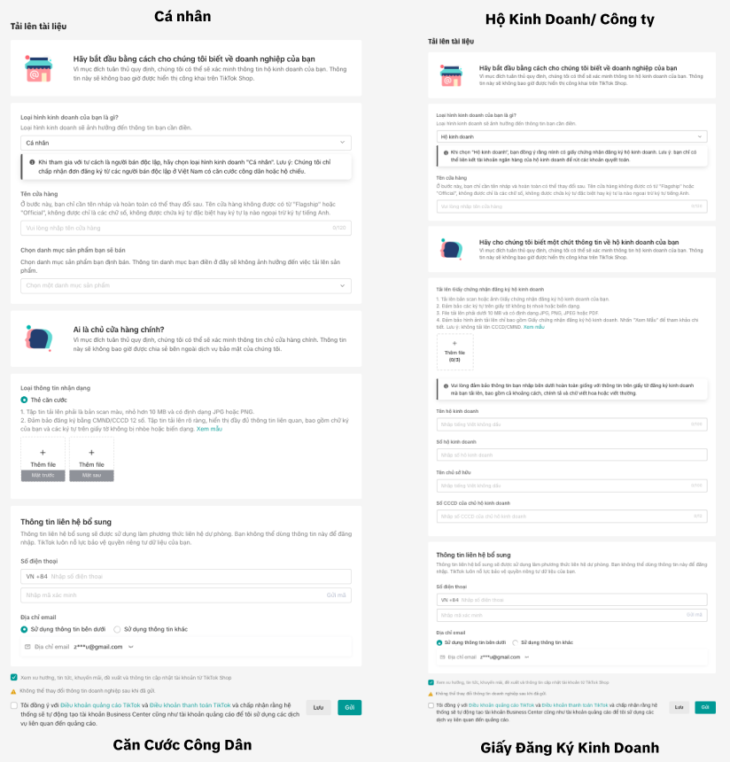 Xác minh giấy tờ để xây dựng kênh TikTok bán hàng